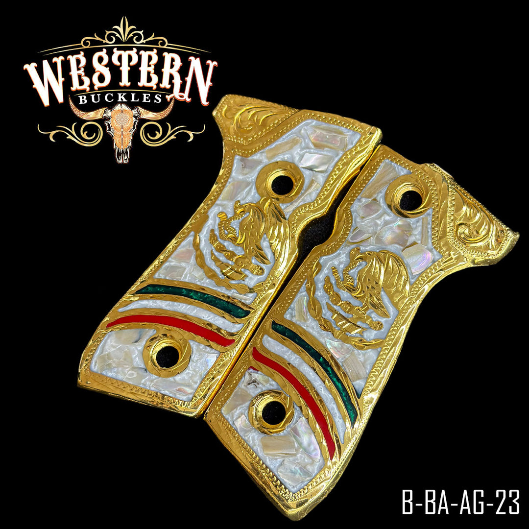 Beretta 92fs Grips Mexican Eagle Pearl Resin-The Western Buckles