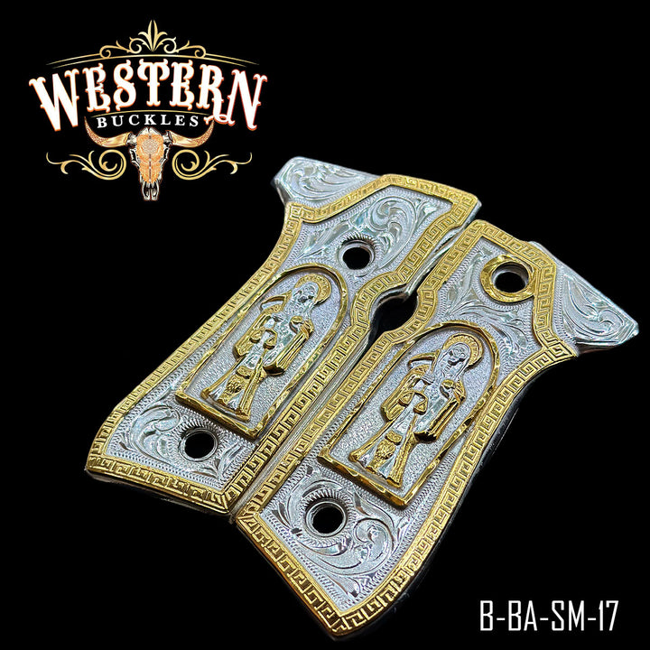 Beretta 92fs Holy Death Silver and Gold