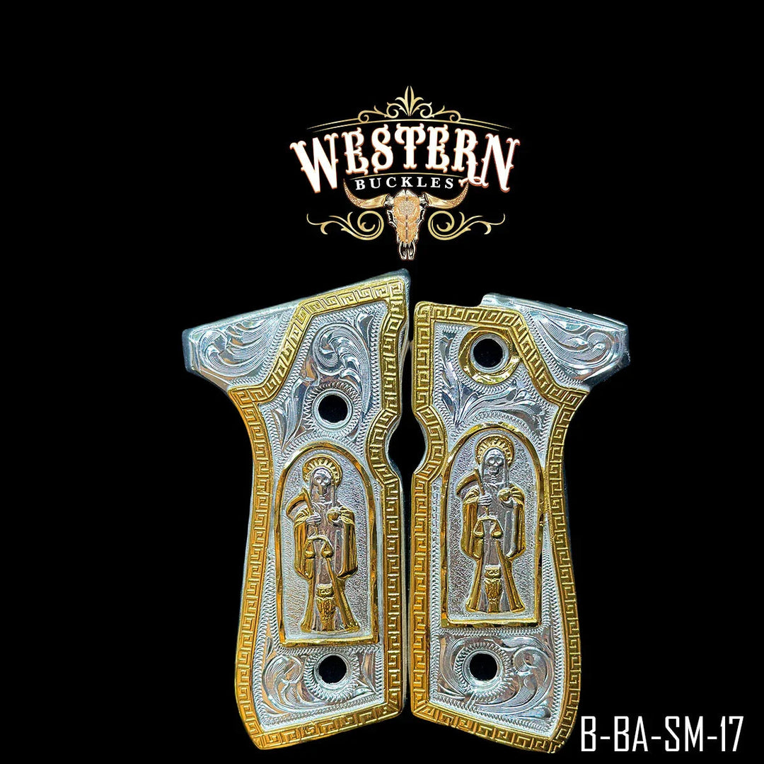 Beretta 92fs Holy Death Silver and Gold