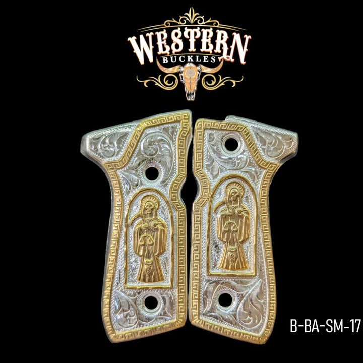 Beretta 92fs Holy Death Silver and Gold