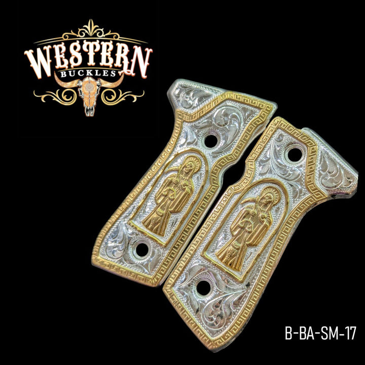 Beretta 92fs Holy Death Silver and Gold