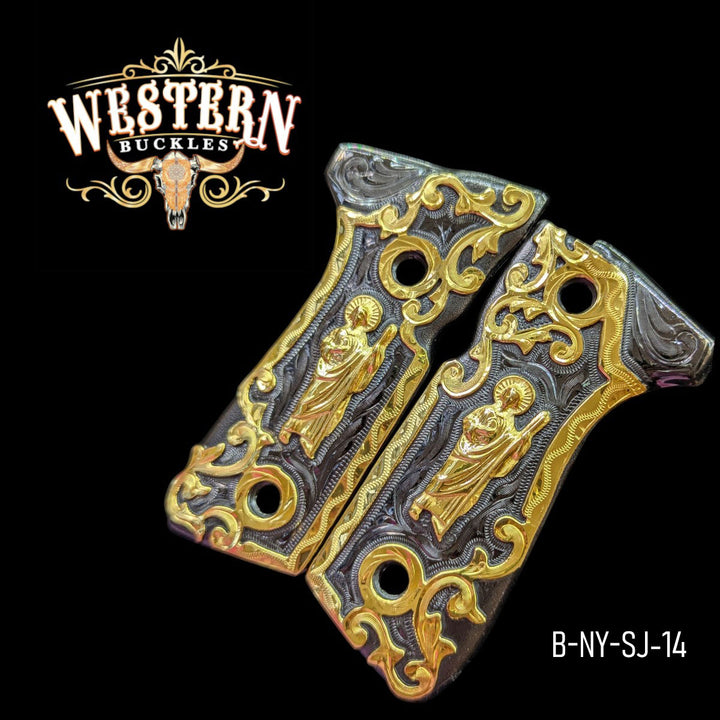 Beretta 92fs Saint Judes Black Nickel and Gold