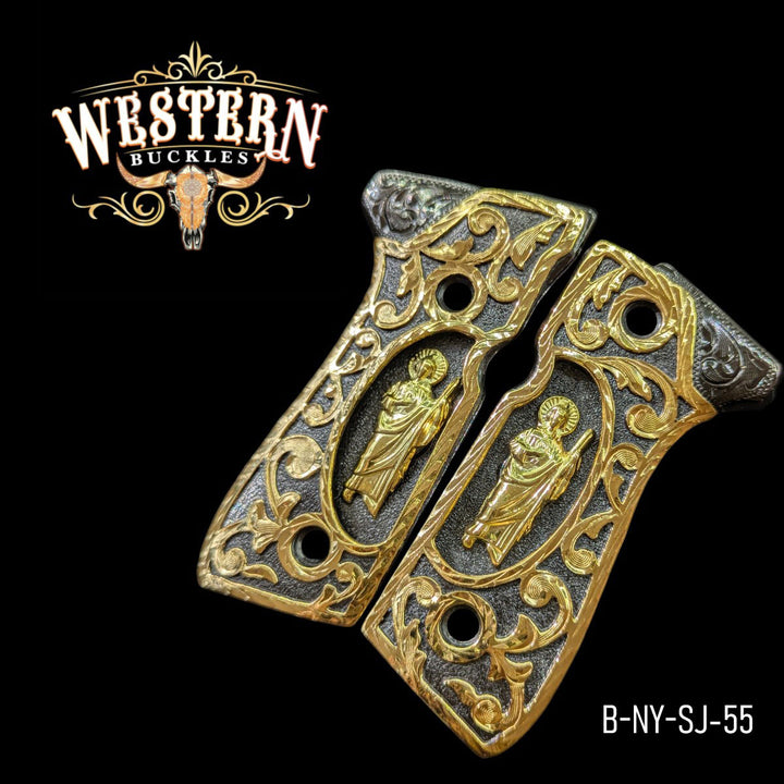 Beretta 92fs San Judas Black Nickel and Gold
