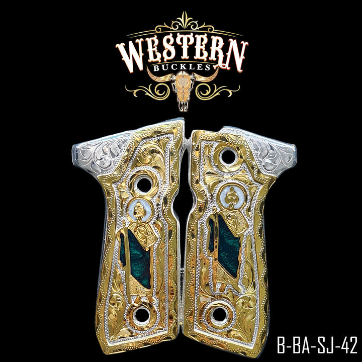 Beretta 92fs Grips San Judas Resina-The Western Buckles