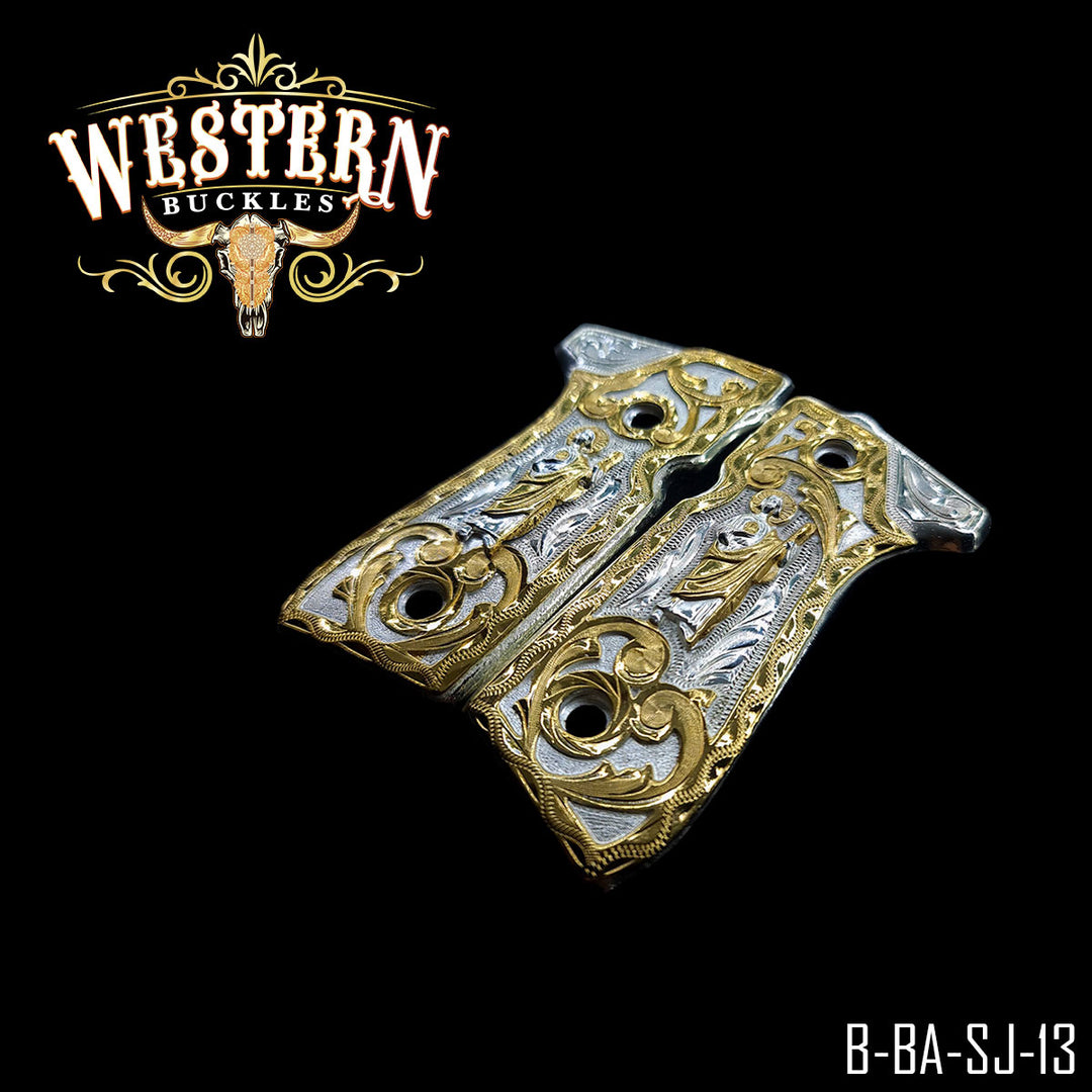 Beretta 92fs San Judas Gold and Silver-The Western Buckles