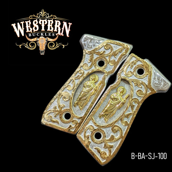 Beretta 92fs San Judas Silver and Gold Plated