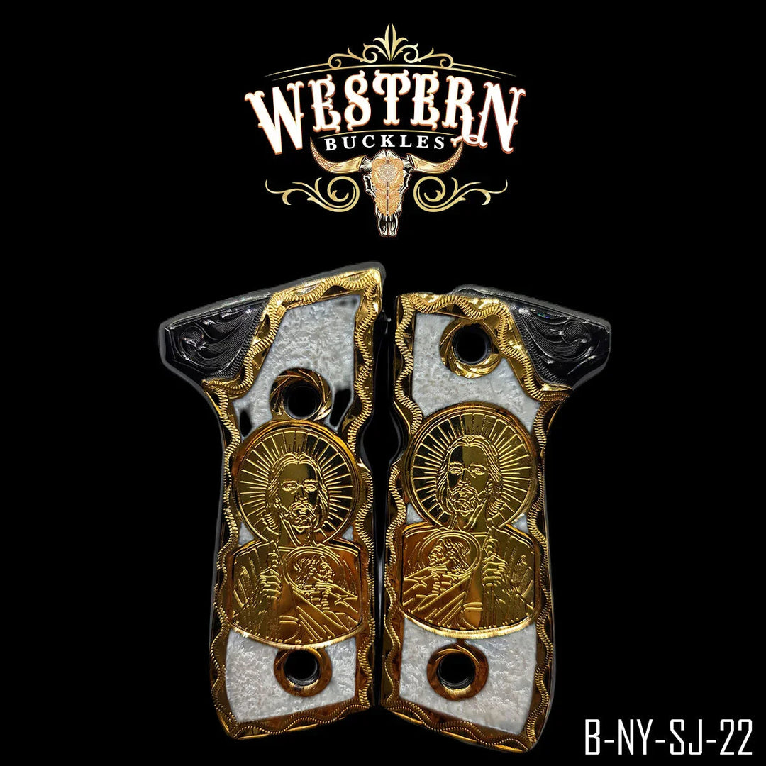 Beretta 92fs San Judas White and Black-The Western Buckles