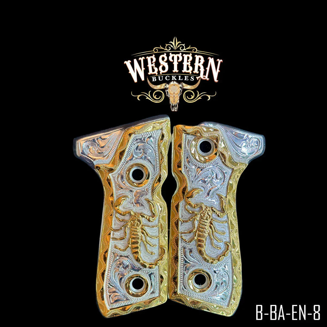 Beretta 92fs Scorpion Silver and Gold-The Western Buckles