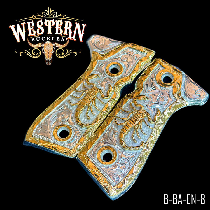 Beretta 92fs Scorpion Silver and Gold-The Western Buckles