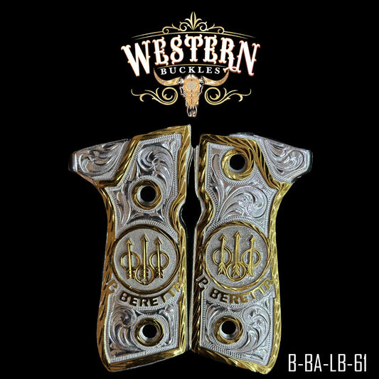 Cachas Beretta 92FS Grips Logo Beretta Rameado-The Western Buckles