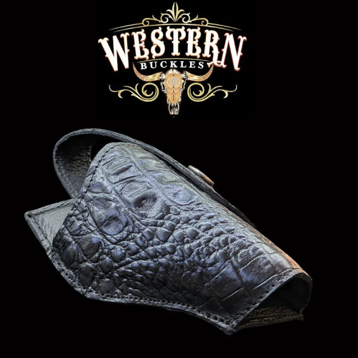 Gun Holster Black Crocodile-The Western Buckles