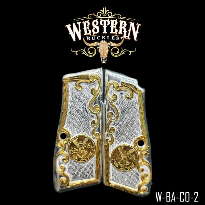 Browning HP 9mm Centenario Silver and Gold-The Western Buckles