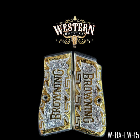 Cachas Browning HP 9MM Logo Browning-The Western Buckles