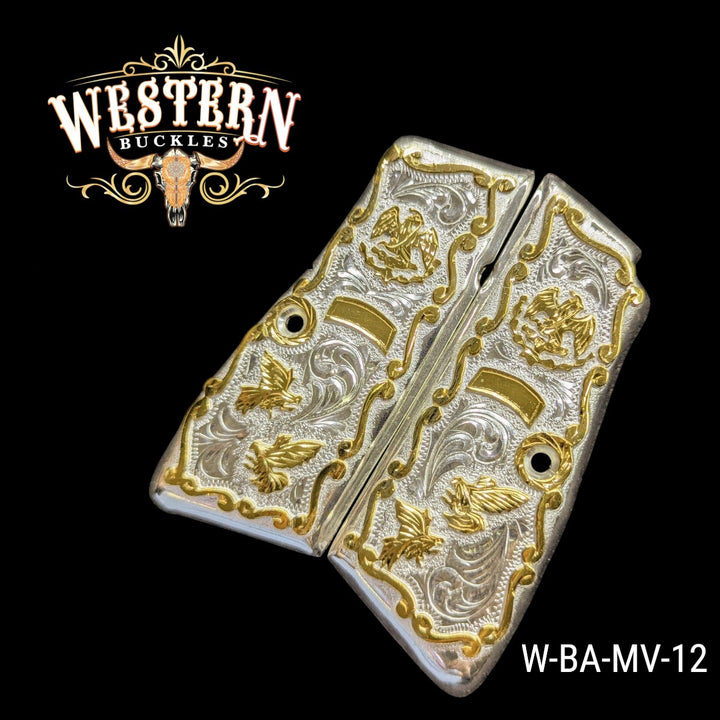 Browning HP Rooster and Mexican Eagle Silver-Tone and Gold-Tone
