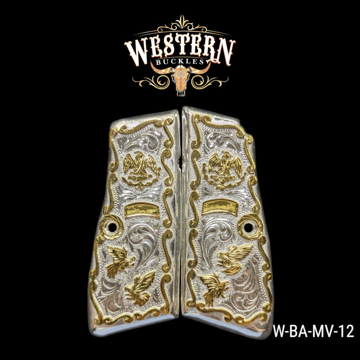 Browning HP Rooster and Mexican Eagle Silver-Tone and Gold-Tone