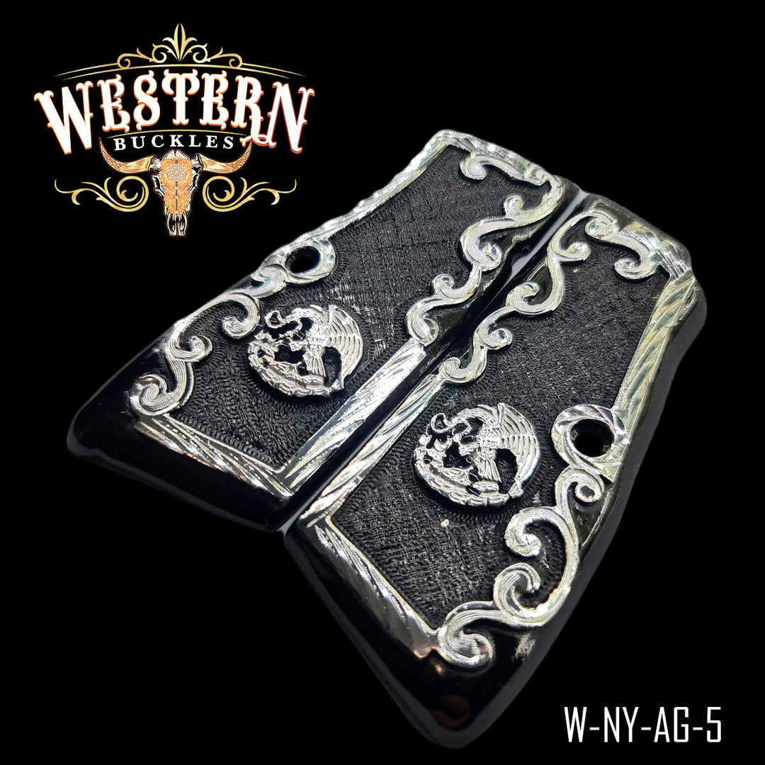 Browning High Power Eagle Silver and Black-The Western Buckles