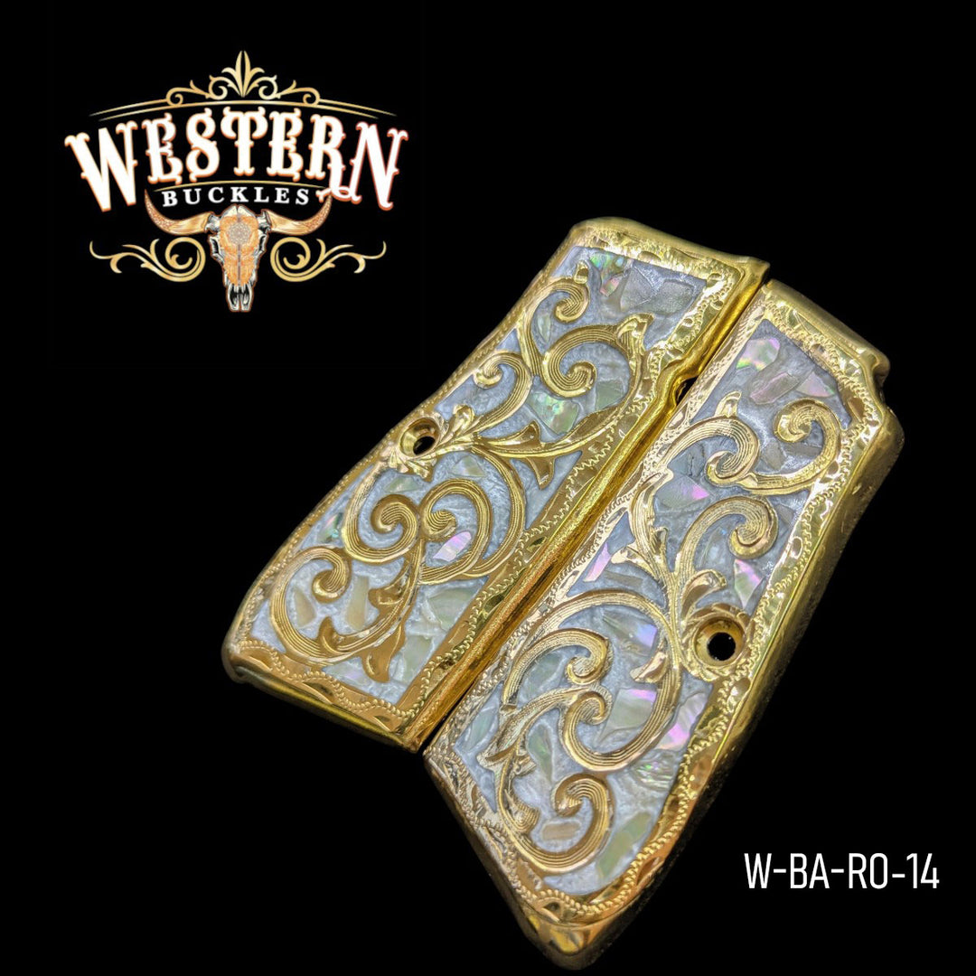 Browning High Power Engraved Pearl Resin Grips-The Western Buckles