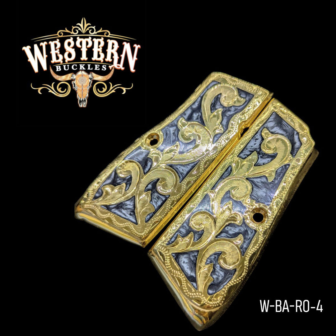 Browning High Power Gray Resin and Gold Plating-The Western Buckles