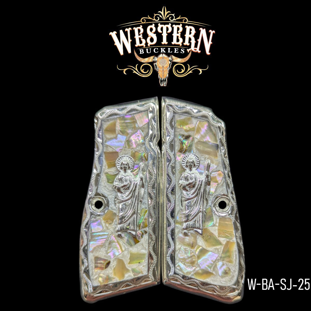 San Judas Grips · 24K Gold-Plated Custom Pistol Grips – Western