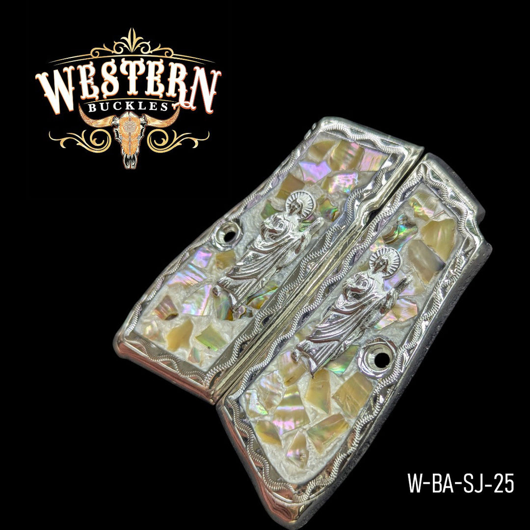Browning High Power San Judas Resin and Silver-The Western Buckles