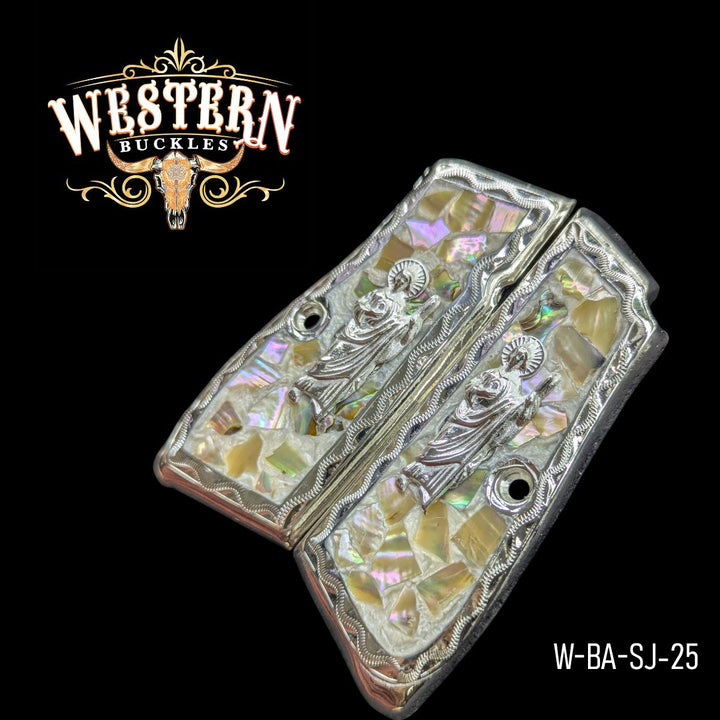 Browning High Power San Judas Resin and Silver-The Western Buckles