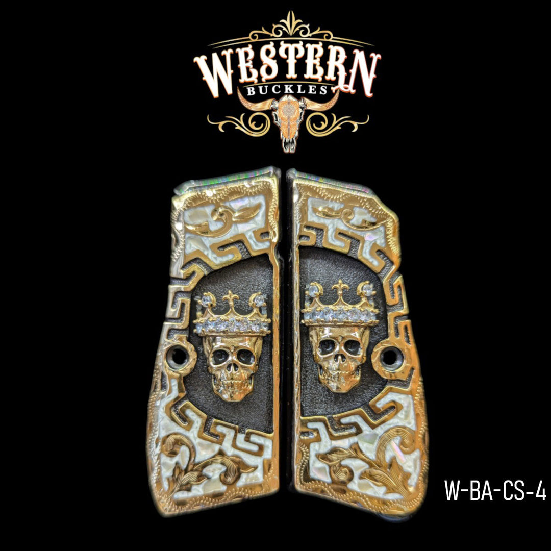 Browning High Power Skull Zircoins and Resin Grips-The Western Buckles