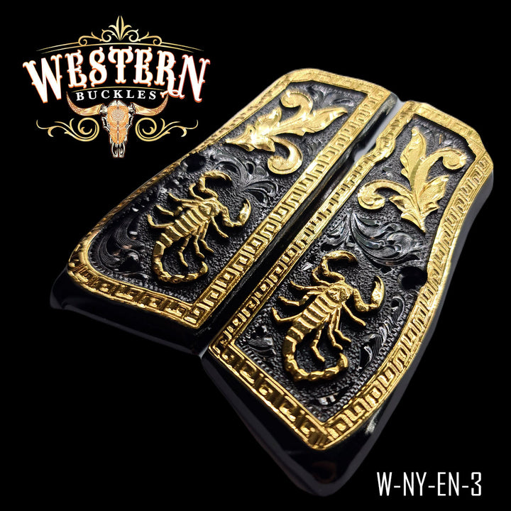 Browning Hp Scorpion Black and Gold-The Western Buckles