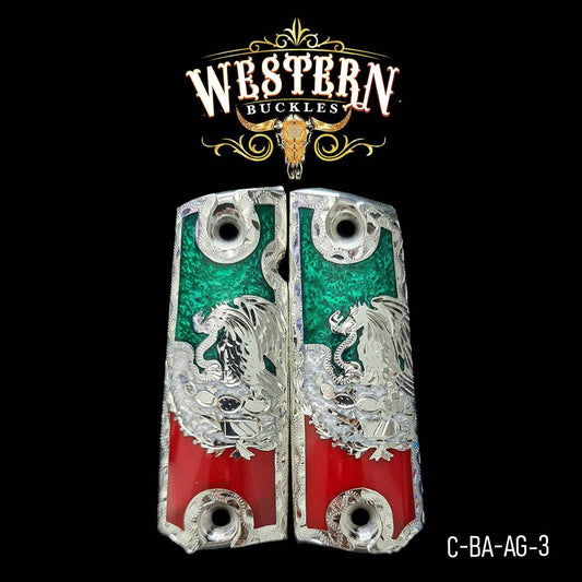 Cacha Colt 1911 Aguila Nacional Resina Plata - Western Buckles