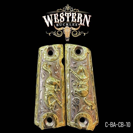 Cacha Colt 1911 Caballo Relinchando Oro Rosa - Western Buckles