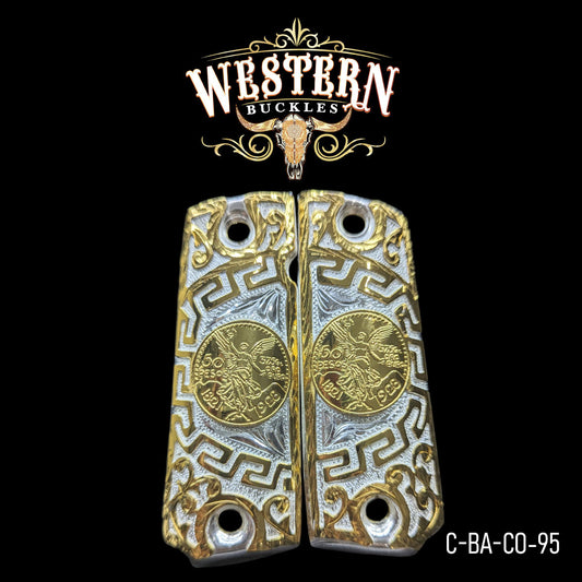 Cachas Colt 1911 Grips Centenario Oro y Plata