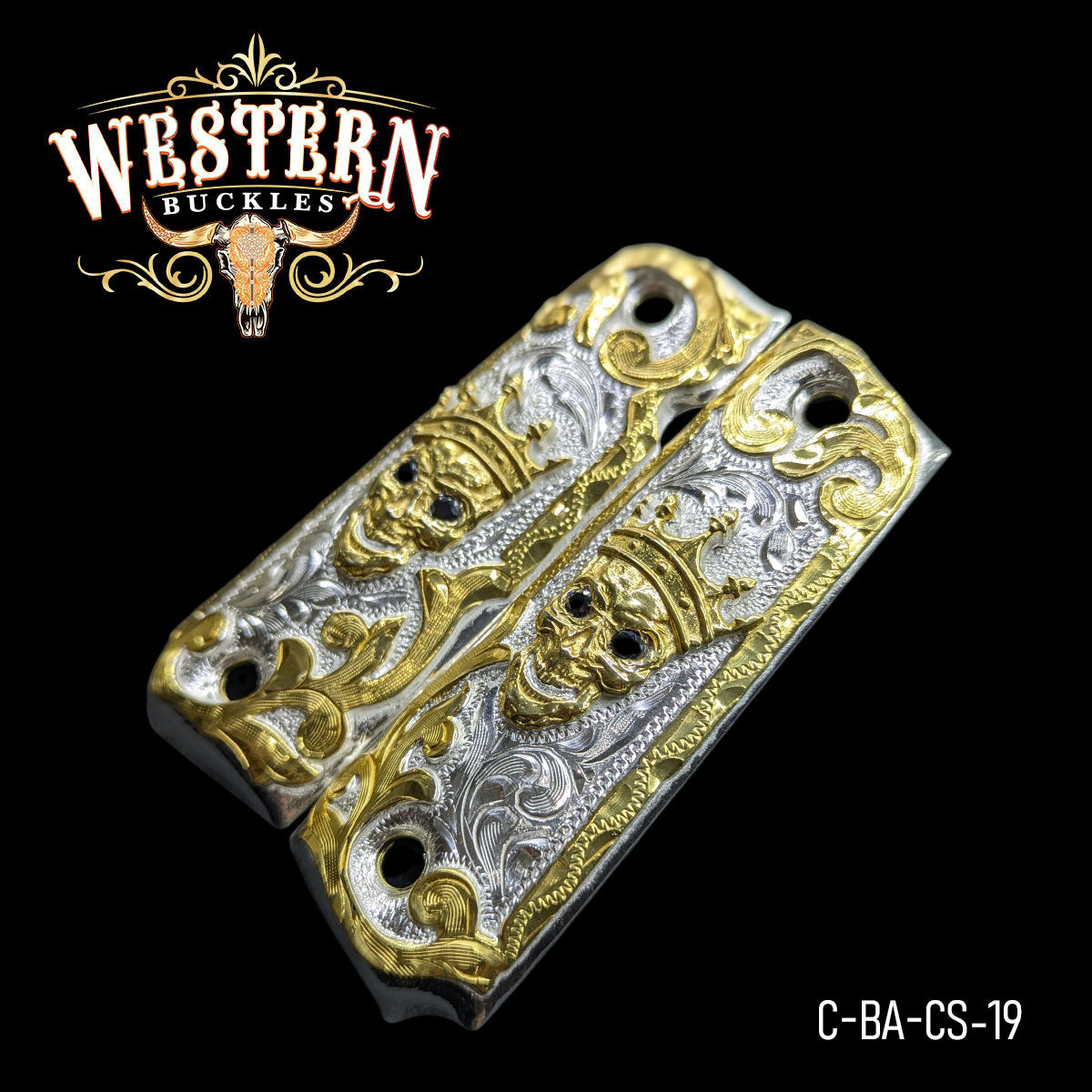 Cacha Colt 1911 Calavera oro 24K