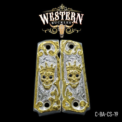 Cacha Colt 1911 Calavera oro 24K