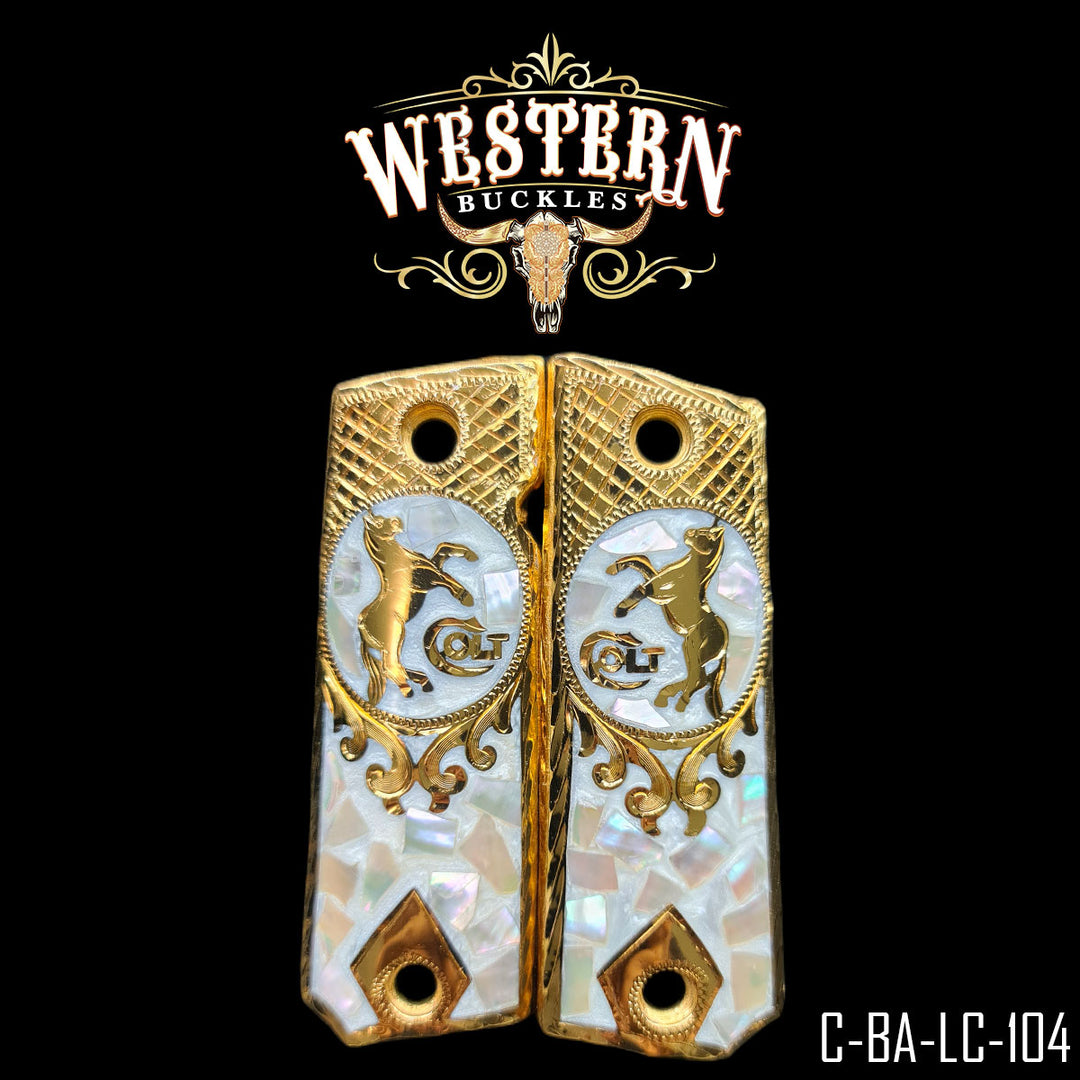 1911 Horse Cachas | Handcrafted by Western Buckles | SKU C-BA-LC-104