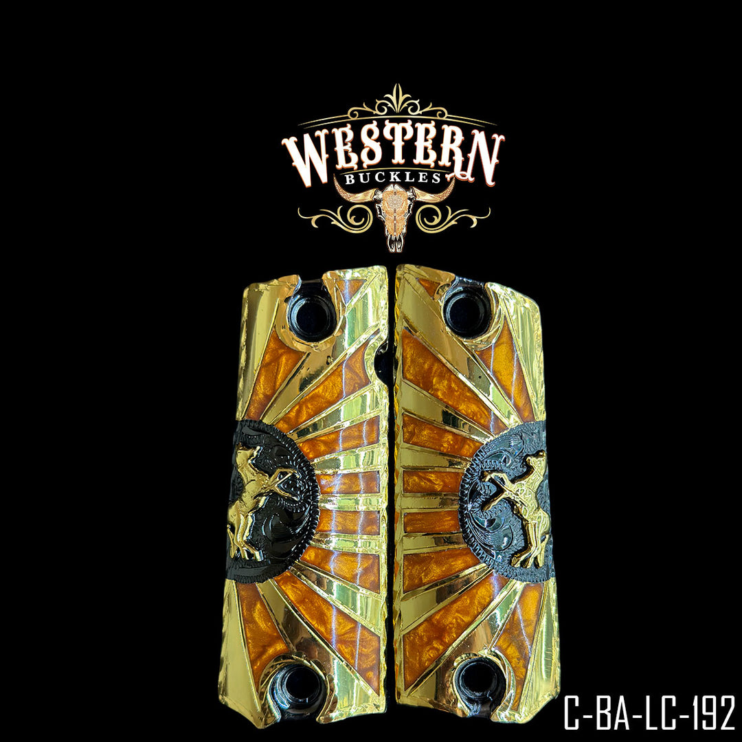 1911 Horse Cachas | Handcrafted by Western Buckles | SKU C-BA-LC-192