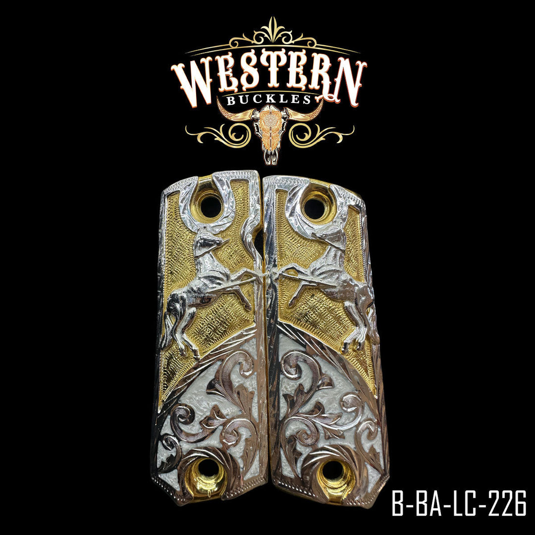 1911 Cachas — Artisan Resin | .925 Silver Plated | Handcrafted by Western Buckles | SKU C-BA-LC-226