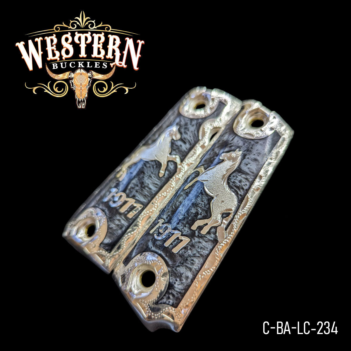 Cachas Colt 1911 Logo Plata y Resina