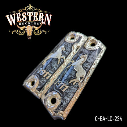 Cachas Colt 1911 Logo Plata y Resina