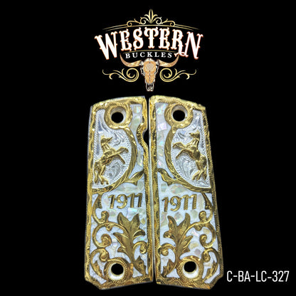 Cacha Colt 1911 Logo Colt Resina y Concha Nacar