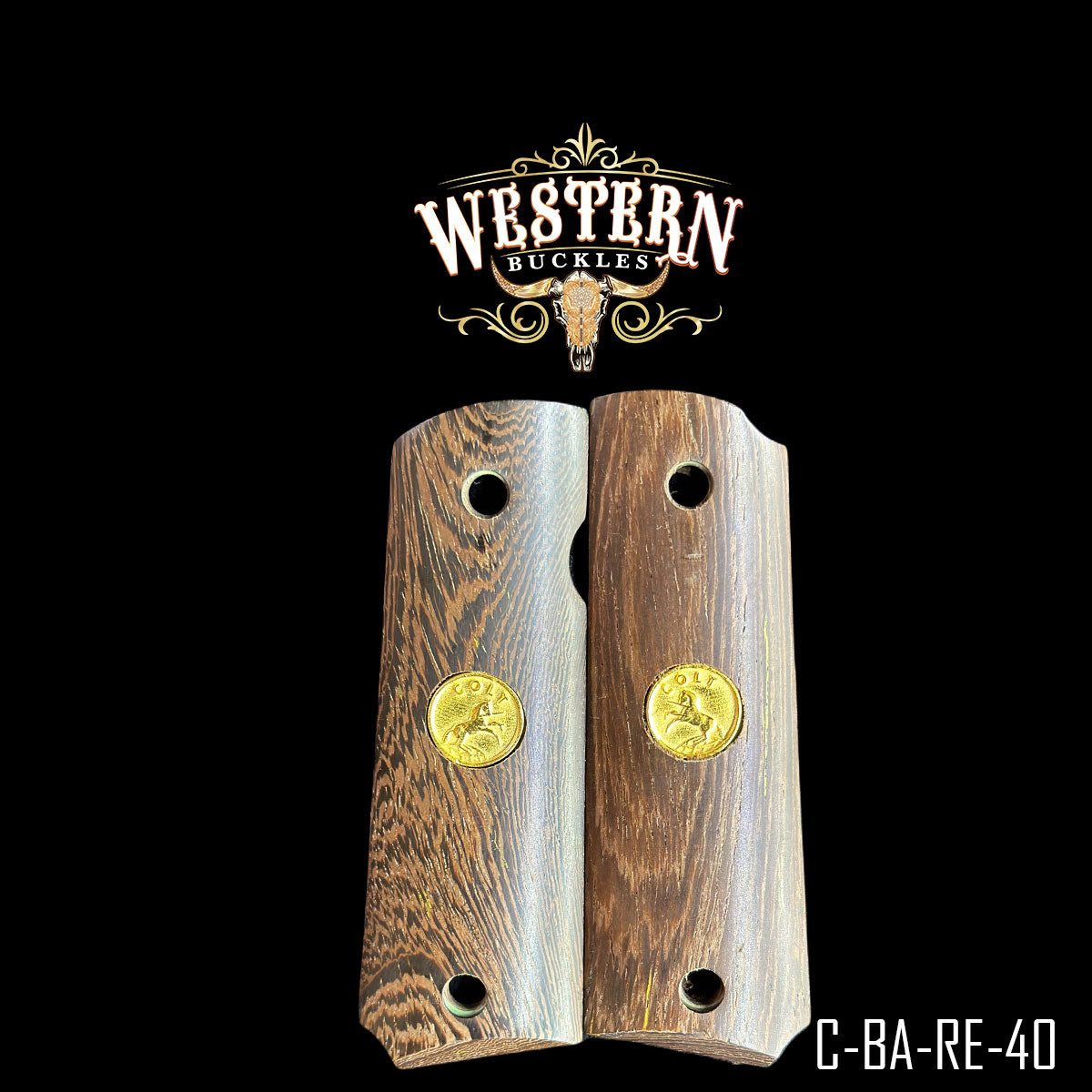 Cachas Colt 1911 Grips De Madera Con Medallon