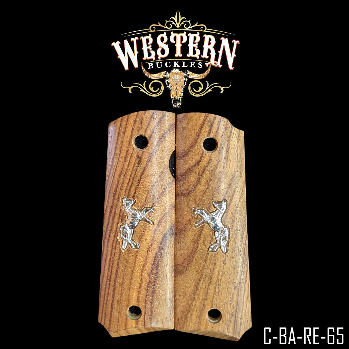 Cachas Colt 1911 Grips De Madera Con Caballo