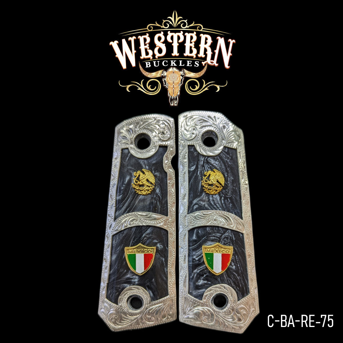 Cachas De Resina Colt 1911 Plata