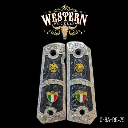 Cachas De Resina Colt 1911 Plata