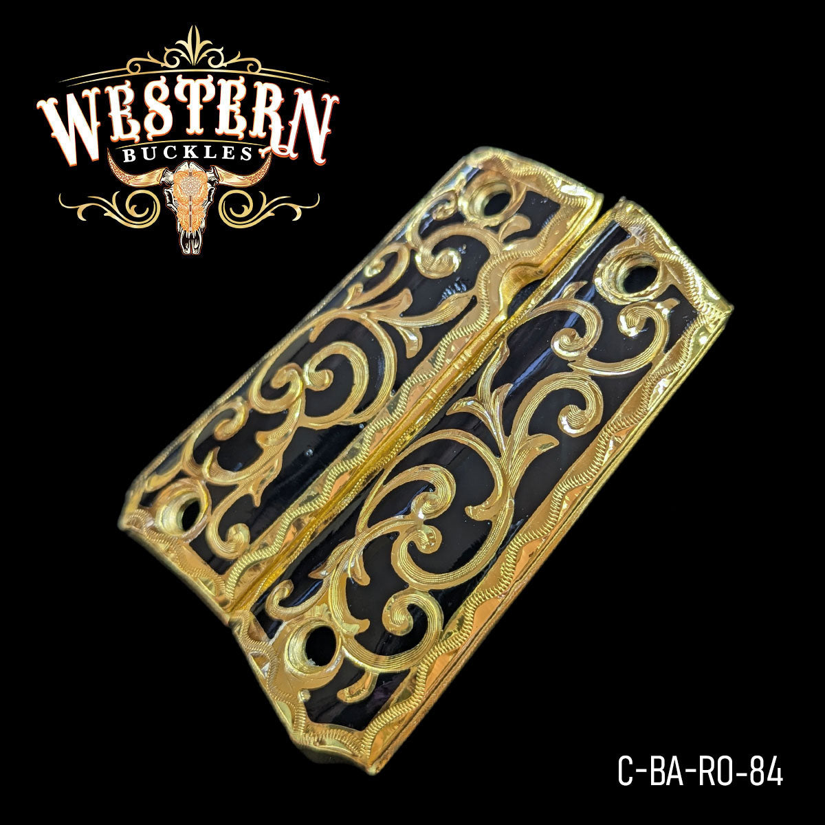 Cacha Colt 1911 Grips Engraving Black Resin and Gold