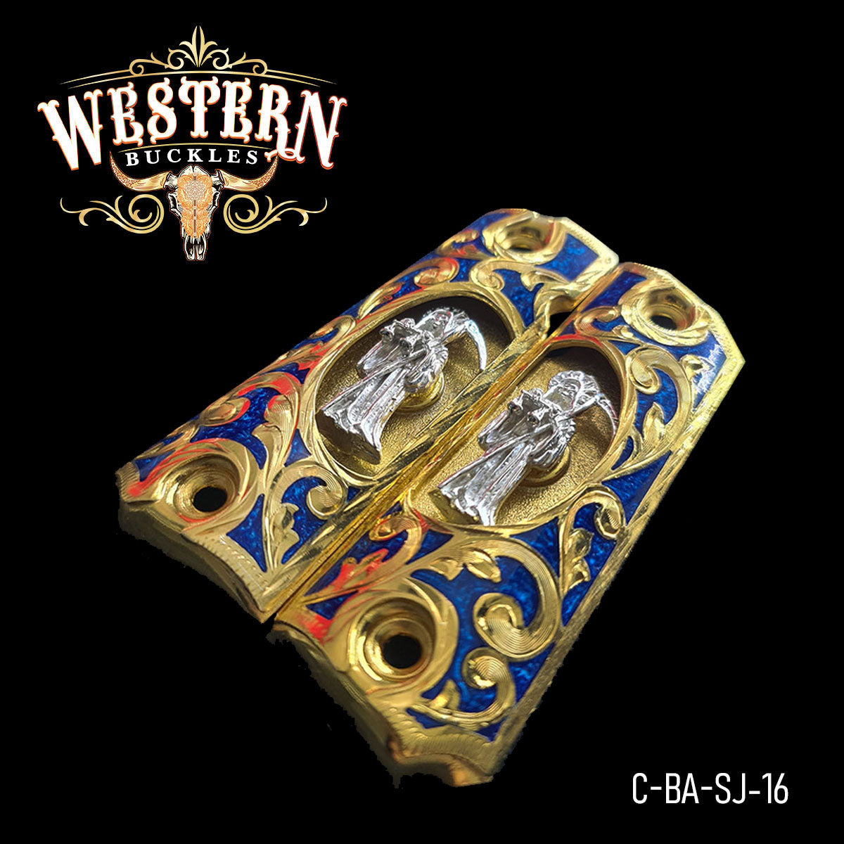 Cachas Colt 1911 Grips Santa Muerte Rameado