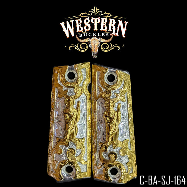 1911 San Judas Gun Grips | Handcrafted by Western Buckles | SKU C-BA-SJ-164