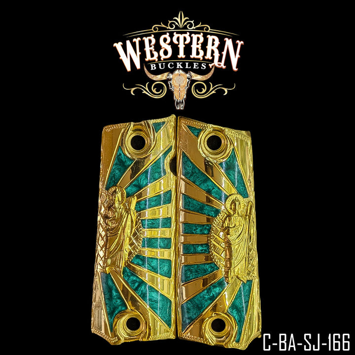 1911 San Judas Gun Grips | Handcrafted by Western Buckles | SKU C-BA-SJ-166