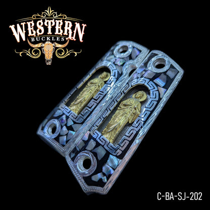 Cacha Colt 1911 San Judas Rameado y Resina