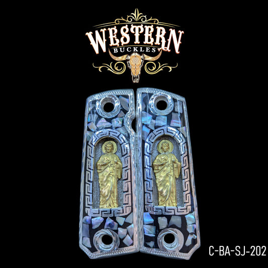 Cacha Colt 1911 San Judas Rameado y Resina