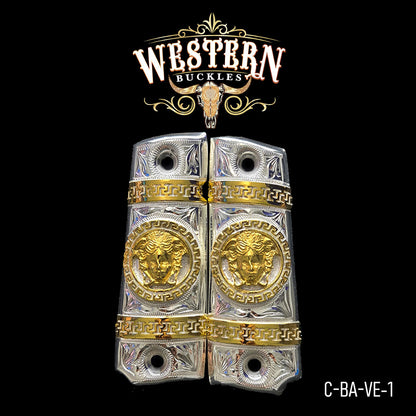 Cacha Colt 1911 Medusa Grecas Oro