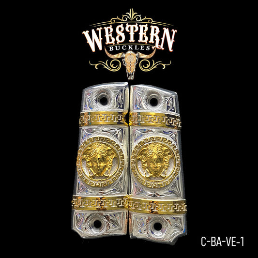 Cacha Colt 1911 Medusa Grecas Oro